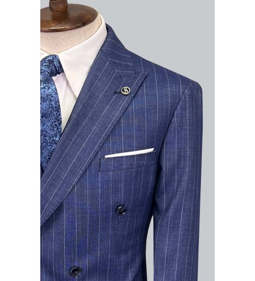 SUIT SARTORIA BLUE DOUBLE BREASTED SUIT 2894