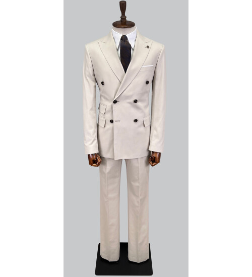 SUIT SARTORIA BEIGE DOUBLE BREASTED SUIT 2894