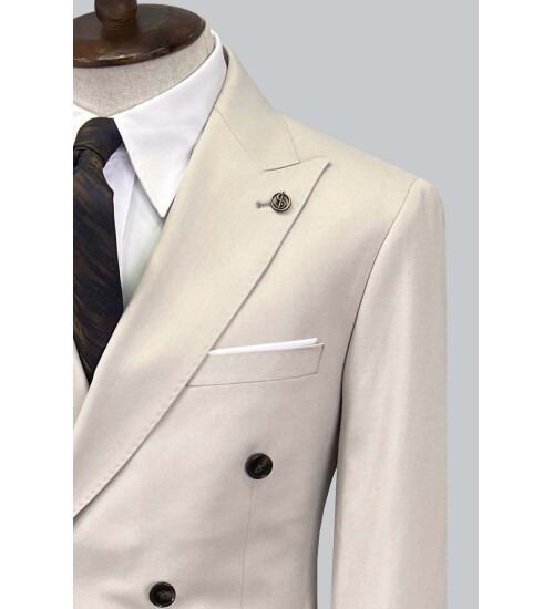 SUIT SARTORIA BEIGE DOUBLE BREASTED SUIT 2894