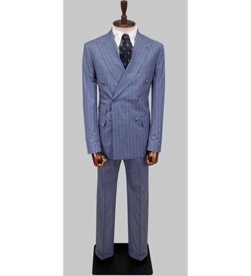 SUIT SARTORIA BLUE DOUBLE BREASTED SUIT 2884