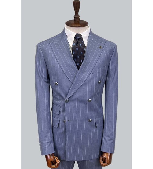 SUIT SARTORIA BLUE DOUBLE BREASTED SUIT 2884