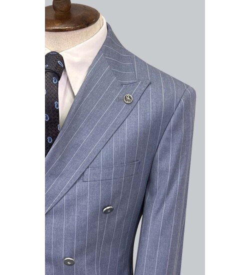 SUIT SARTORIA BLUE DOUBLE BREASTED SUIT 2884