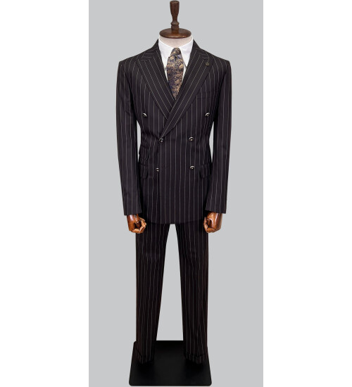 SUIT SARTORIA CLARET RED DOUBLE BREASTED SUIT 2884