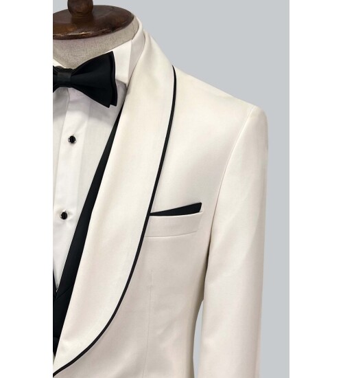 SUIT SARTORIA WHITE SHAWL LAPEL TUXEDO 5645