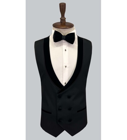 SUIT SARTORIA SİYAH ŞAL YAKA DAMATLIK 5644