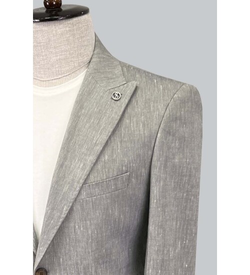 SUIT SARTORIA LINEN GREY JACKET 4371