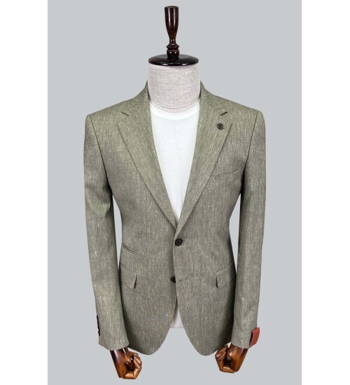 SUIT SARTORIA LINEN GREEN JACKET 4372