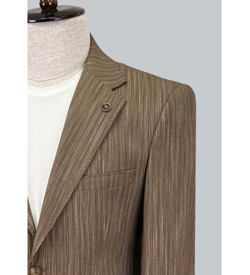 SUIT SARTORIA LINEN BROWN JACKET 4372