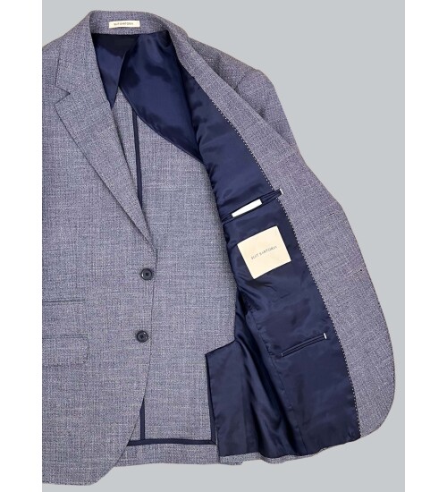 SUIT SARTORIA LINEN NAVY BLUE JACKET 4372