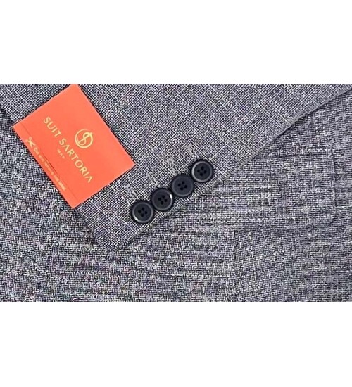 SUIT SARTORIA LINEN NAVY BLUE JACKET 4372