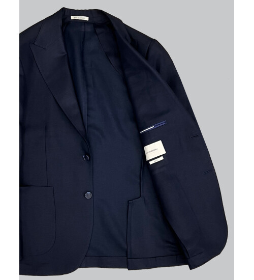 SUIT SARTORIA NAVY BLUE LINEN SUIT 2830