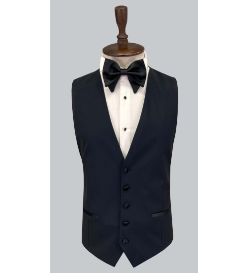 SUIT SARTORIA SİVRİ YAKA LACİVERT YÜNLÜ DAMATLIK 5624