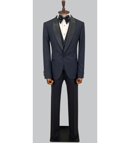 SUIT SARTORIA NAVY BLUE WOOL TUXEDO 5625