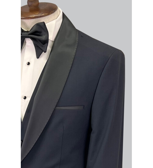 SUIT SARTORIA NAVY BLUE WOOL TUXEDO 5625