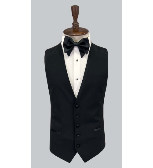 SUIT SARTORIA BLACK WOOL TUXEDO 5624