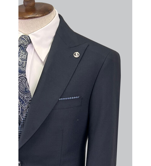 SUIT SARTORIA NAVY BLUE SUIT WITH REVERSIBLE VEST 2810