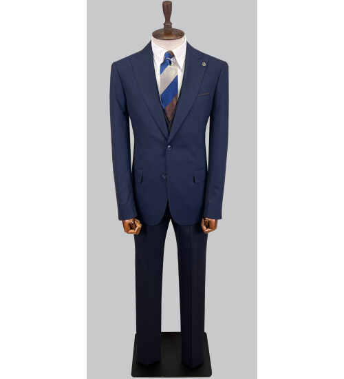 SUIT SARTORIA NAVY BLUE SUIT WITH REVERSIBLE VEST 2810