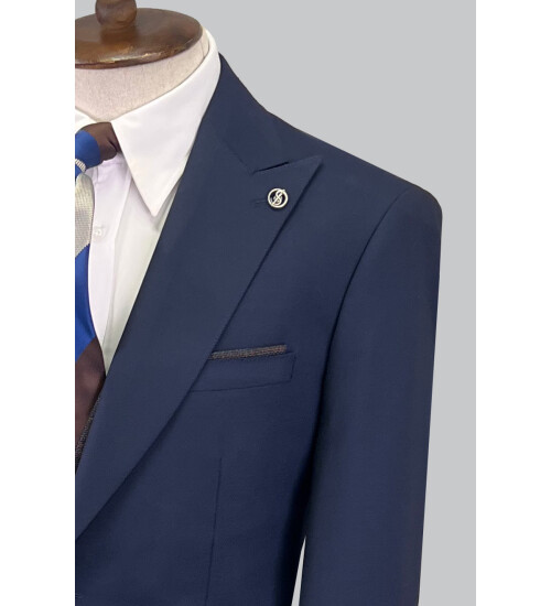 SUIT SARTORIA NAVY BLUE SUIT WITH REVERSIBLE VEST 2810