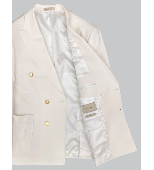 SUIT SARTORIA WHITE DOUBLE BREASTED SUIT 2802