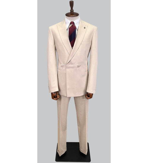 SUIT SARTORIA BEIGE DOUBLE BREASTED SUIT 2773