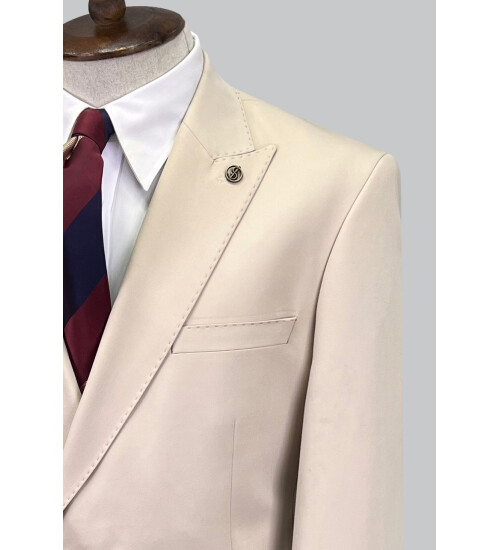 SUIT SARTORIA BEIGE DOUBLE BREASTED SUIT 2773