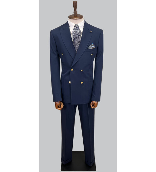 SUIT SARTORIA NAVY BLUE DOUBLE BREASTED SUIT 2802