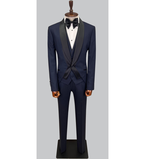 SUIT SARTORIA NAVY BLUE TUXEDO 5619