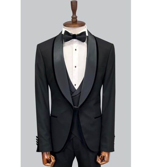 SUIT SARTORIA BLACK TUXEDO 5618