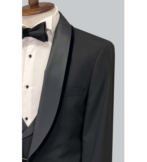 SUIT SARTORIA BLACK TUXEDO 5618