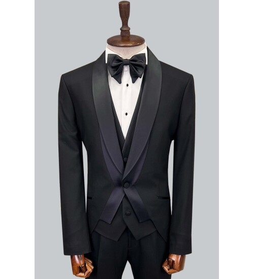 SUIT SARTORIA BLACK TUXEDO 5619