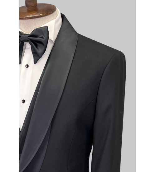 SUIT SARTORIA BLACK TUXEDO 5619