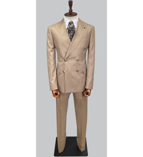 SUIT SARTORIA BEIGE DOUBLE BREASTED SUIT 2727