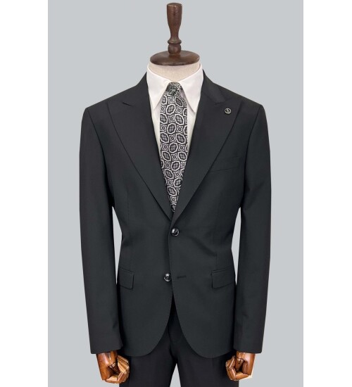 SUIT SARTORIA BLACK WOOL SUIT 2620