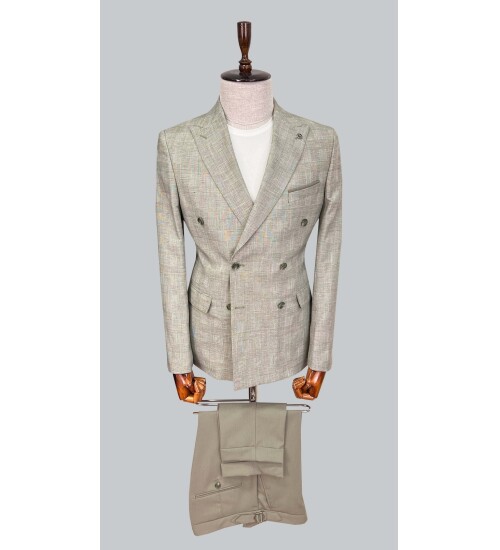 SUIT SARTORIA KHAKI LINEN SUIT 2617