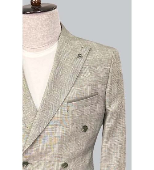 SUIT SARTORIA KHAKI LINEN SUIT 2617