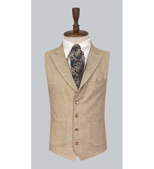 SUIT SARTORIA LIGHT BROWN LINEN SUIT 2675