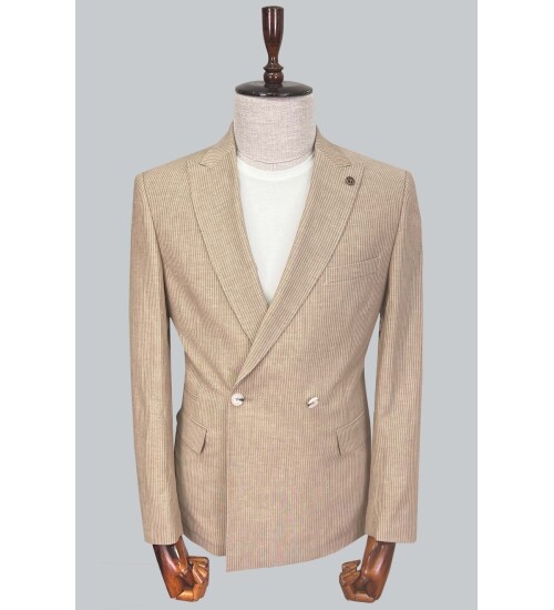 SUIT SARTORIA LIGHT BROWN LINEN JACKET 4453