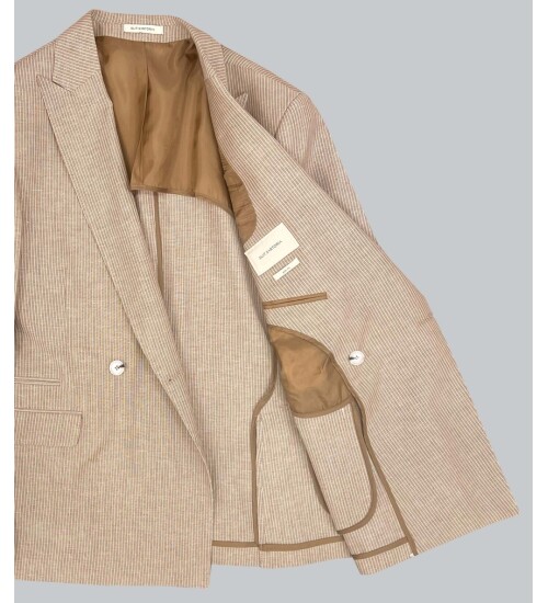 SUIT SARTORIA LIGHT BROWN LINEN JACKET 4453