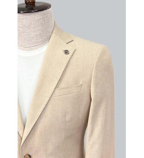 SUIT SARTORIA BEIGE LINEN JACKET 4455