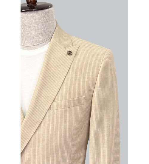 SUIT SARTORIA BEIGE LINEN JACKET 4453