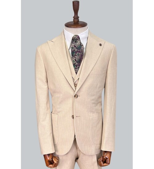 SUIT SARTORIA BEIGE LINEN SUIT 2675