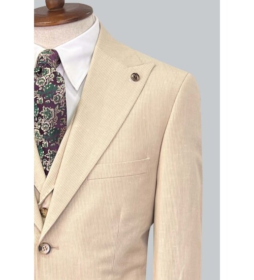 SUIT SARTORIA BEIGE LINEN SUIT 2675