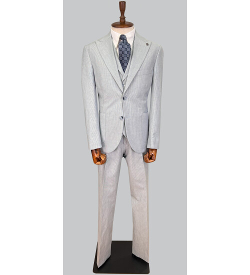 SUIT SARTORIA LIGHT BLUE LINEN SUIT 2675