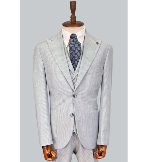 SUIT SARTORIA LIGHT BLUE LINEN SUIT 2675