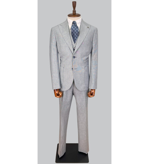 SUIT SARTORIA BLUE LINEN SUIT 2675