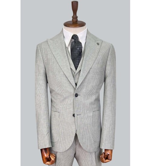 SUIT SARTORIA GRİ KETEN TAKIM ELBİSE 2675