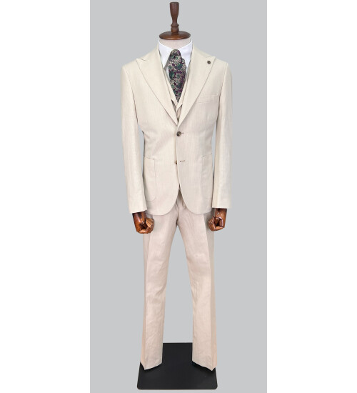 SUIT SARTORIA BEIGE LINEN SUIT 2675