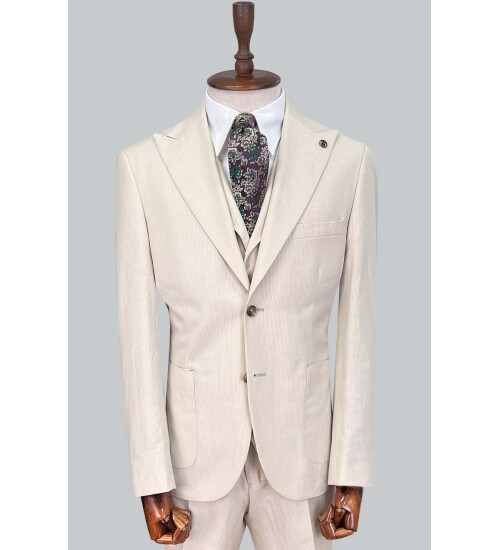 SUIT SARTORIA BEIGE LINEN SUIT 2675