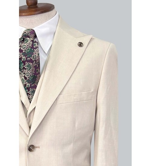 SUIT SARTORIA BEIGE LINEN SUIT 2675