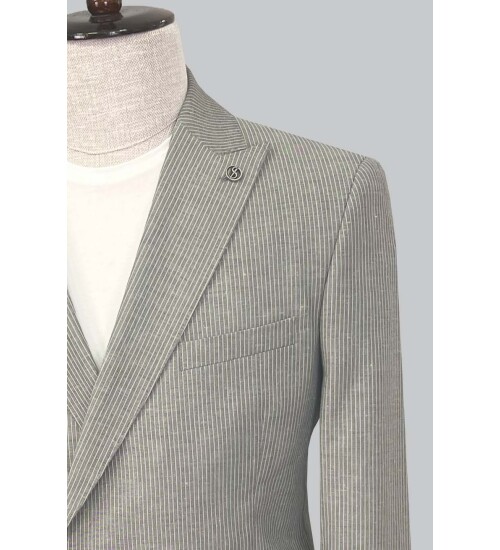 SUIT SARTORIA GRİ KETEN CEKET 4453